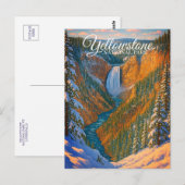 UNTERER WASSERFALL, YELLOWSTONE-NATIONALPARK POSTKARTE (Vorne/Hinten)