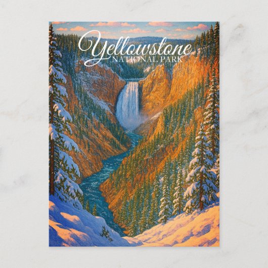 UNTERER WASSERFALL, YELLOWSTONE-NATIONALPARK POSTKARTE (Vorderseite)