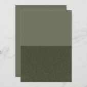 Unteres Textured Moss Green Menu - Anpassbar Menükarte (Vorne/Hinten)