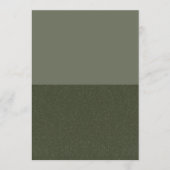 Unteres Textured Moss Green Menu - Anpassbar Menükarte (Vorderseite)