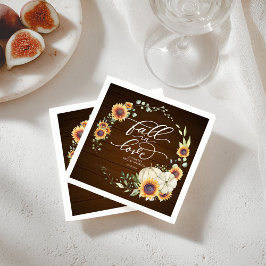 Untergang der Liebe Grüne Sonnenblumen Brautparty Serviette