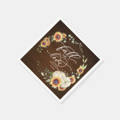 Untergang der Liebe Grüne Sonnenblumen Brautparty Serviette (Ecke)