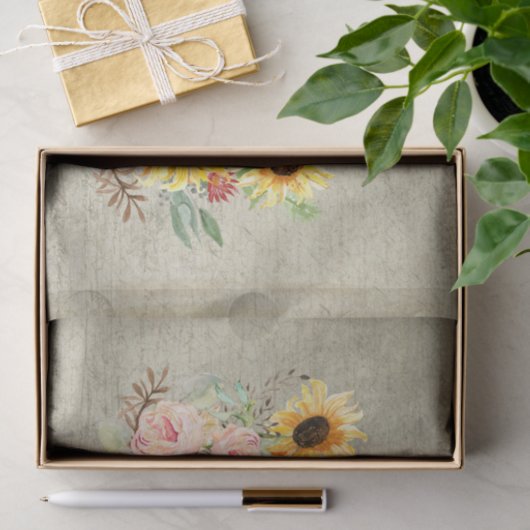 Untergang der Liebe Pumpkin Sonnenblumen Rose Blum Seidenpapier (Geschenk)