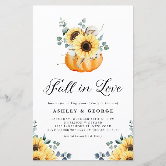 Untergang der Liebe Pumpkin Sonnenblumen Verlobung (Vorderseite)