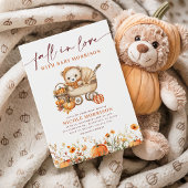 Untergang der Liebe Pumpkin Teddy Bären Floral Bab Einladung