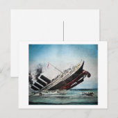 Untergang der Titanic Magic Lantern Dia Postkarte (Vorne/Hinten)