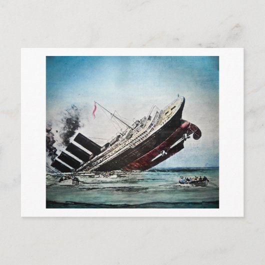 Untergang der Titanic Magic Lantern Dia Postkarte (Vorderseite)