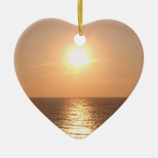 Untergehende Sonne Keramikornament (Vorne)