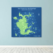 Untergetauchte Straßen von SF, Anstieg des Meeress Leinwanddruck (Insitu (Holzboden))