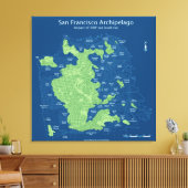 Untergetauchte Straßen von SF, Anstieg des Meeress Leinwanddruck (Insitu (Wohnzimmer))