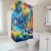 "Untergetauchtes Utopia: Atlantis Reimagined" Duschvorhang (Beispiel)