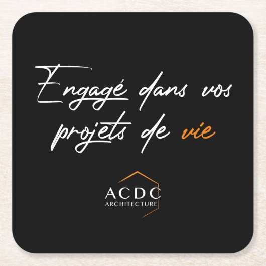 Unterglasobjekt Engagiert in Ihren Lebensplänen Rechteckiger Pappuntersetzer (Vorderseite)