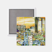 Untergrabung künstlerischer Gentrifizierung Magnet (Vorderseite/Rückseite)