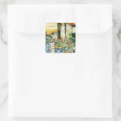 Untergrabung künstlerischer Gentrifizierung Quadratischer Aufkleber (Tasche)