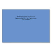 Untergrabung künstlerischer Gentrifizierung Tischnummer (Rückseite)