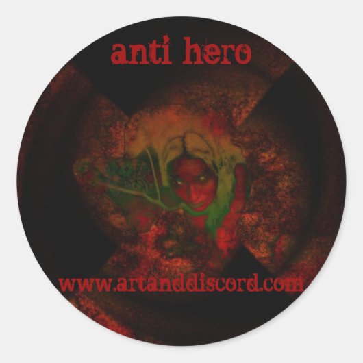 Untergrund-Aufkleber Runder Aufkleber (Vorderseite)