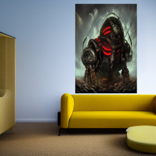 Untergrund-Bergarbeiter   AI Art Poster