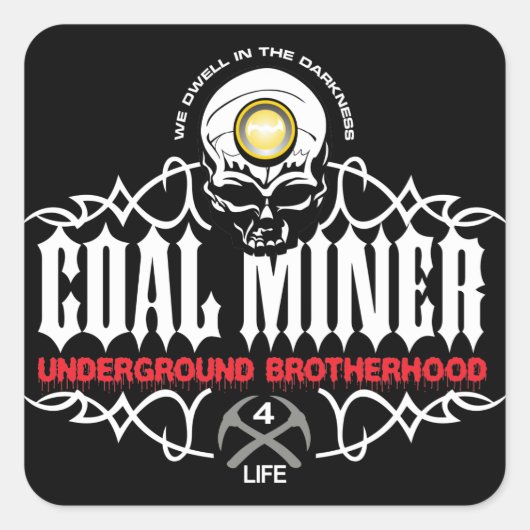 UNTERGRUND BROTHERHOOD QUADRATISCHER AUFKLEBER (Vorderseite)
