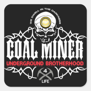 UNTERGRUND-BRUDERSCHAFT QUADRATISCHER AUFKLEBER