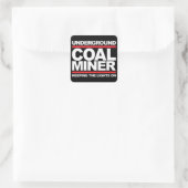 UNTERGRUND COAL MINER QUADRATISCHER AUFKLEBER (Tasche)