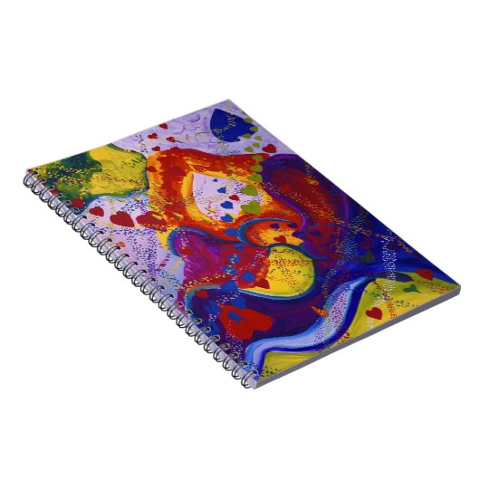 Untergrund - Hochrot-u. Iris-Herzen Notizblock (Rechte Seite)