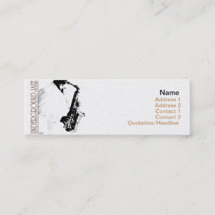 Untergrund Jazz Business Card Mini Visitenkarte