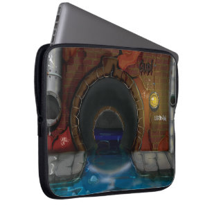 Untergrund Kanalisationstunnel Cartoon Laptopschutzhülle