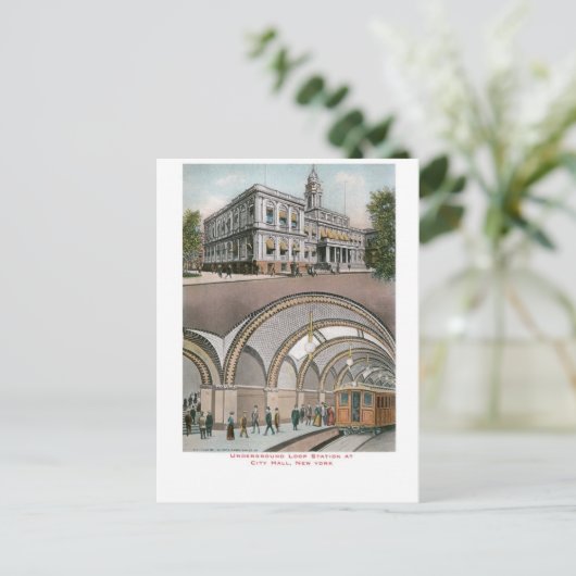 Untergrund Loop Station, City Hall, New York Postkarte (Stehend Vorderseite)