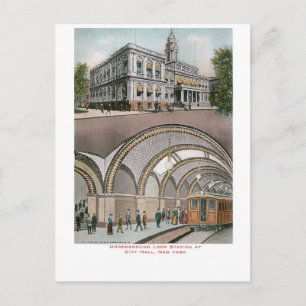 Untergrund Loop Station, City Hall, New York Postkarte