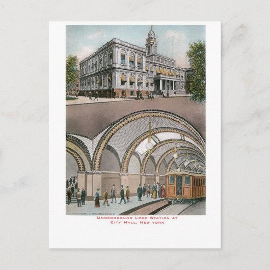 Untergrund Loop Station, City Hall, New York Postkarte (Vorderseite)