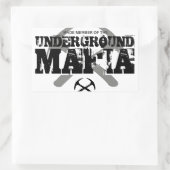 UNTERGRUND MAFIA RECHTECKIGER AUFKLEBER (Tasche)