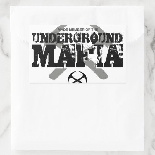 UNTERGRUND MAFIA RECHTECKIGER AUFKLEBER (Tasche)