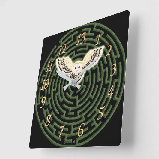 Untergrund Maze 13 Stunden Quadratische Wanduhr (Winkel)