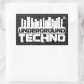 Untergrund Techno - Aufkleber (Tasche)