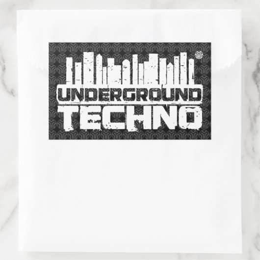 Untergrund Techno - Aufkleber (Tasche)