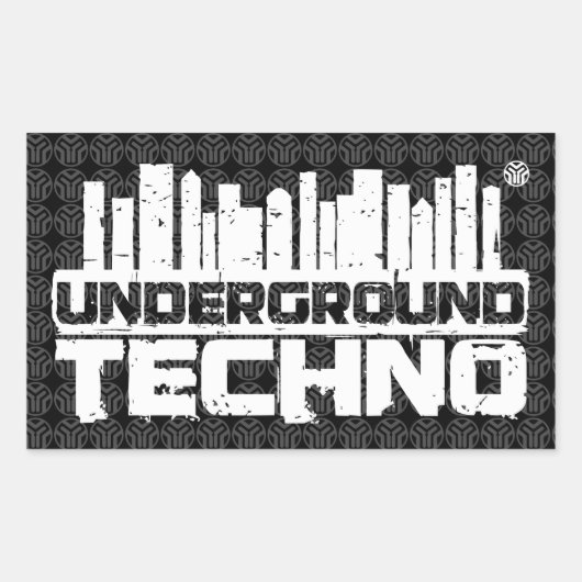 Untergrund Techno - Aufkleber (Vorderseite)
