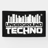 Untergrund Techno - Fahne Banner (Horizontal)