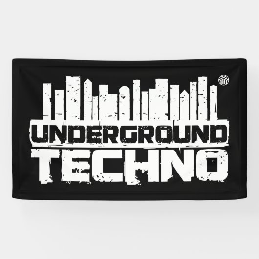 Untergrund Techno - Fahne Banner (Horizontal)