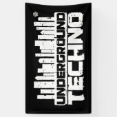 Untergrund Techno - Fahne Banner (Vertikal)