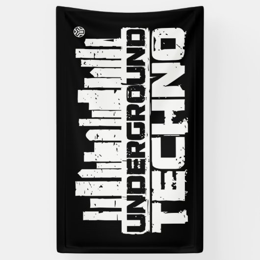 Untergrund Techno - Fahne Banner (Vertikal)