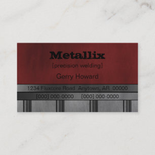 Untergrund-Visitenkarte für Metallrohre, Crimson Visitenkarte