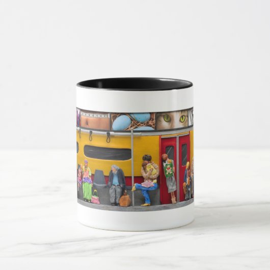 Untergrundbahn - einsame Reisend-Tasse Tasse (Zentrum)