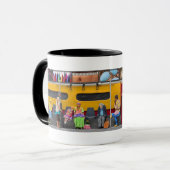 Untergrundbahn - einsame Reisend-Tasse Tasse (Vorderseite Links)