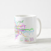 Untergrundbahn-Karte Tokyos Japan Kaffeetasse (VorderseiteRechts)