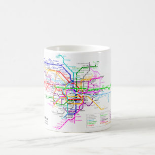 Untergrundbahn-Karte Tokyos Japan Kaffeetasse