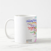 Untergrundbahn-Karte Tokyos Japan Kaffeetasse (Links)