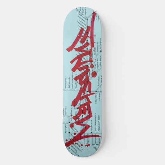Untergrundbahn-Massaker - Melbourne-Karte Skateboard (Vorderseite)