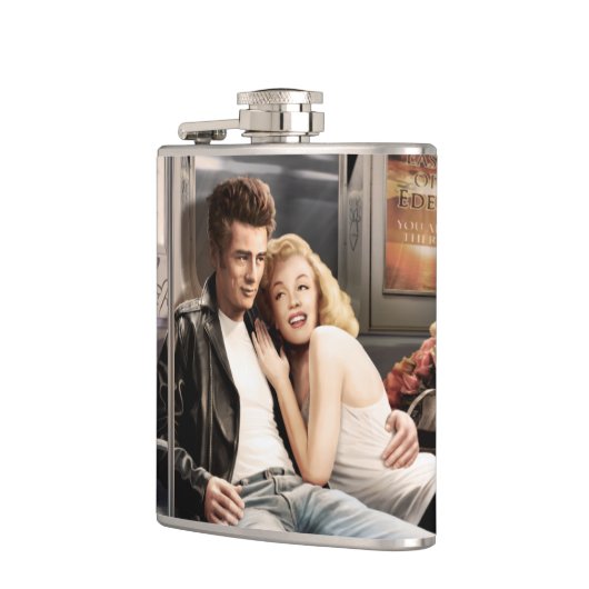 Untergrundbahn-Reiter 2 Flachmann (Links)