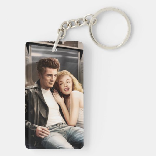 Untergrundbahn-Reiter Schlüsselanhänger (Rückseite)