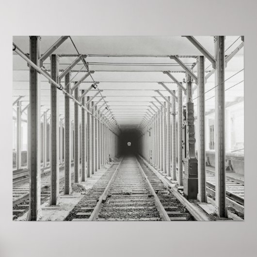 Untergrundbahn Tunnel, 1904. Vintages Foto Poster (Vorne)